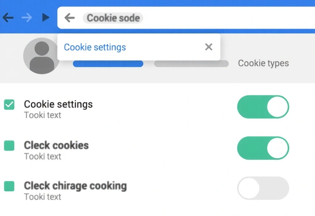 Ilustrace nastavení prohlížeče pro správu souborů cookie