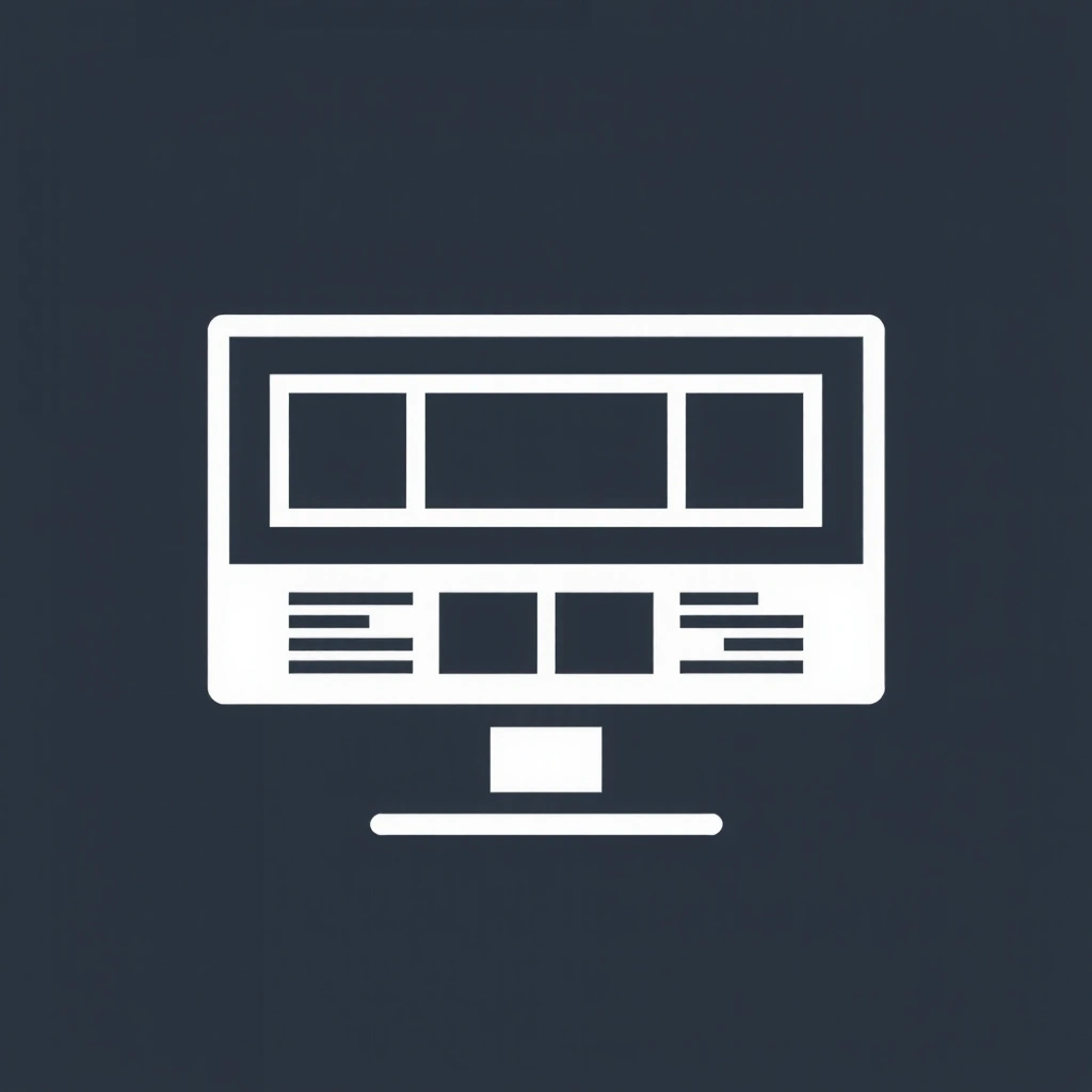 Ikona počítače a webového prohlížeče pro webdesign