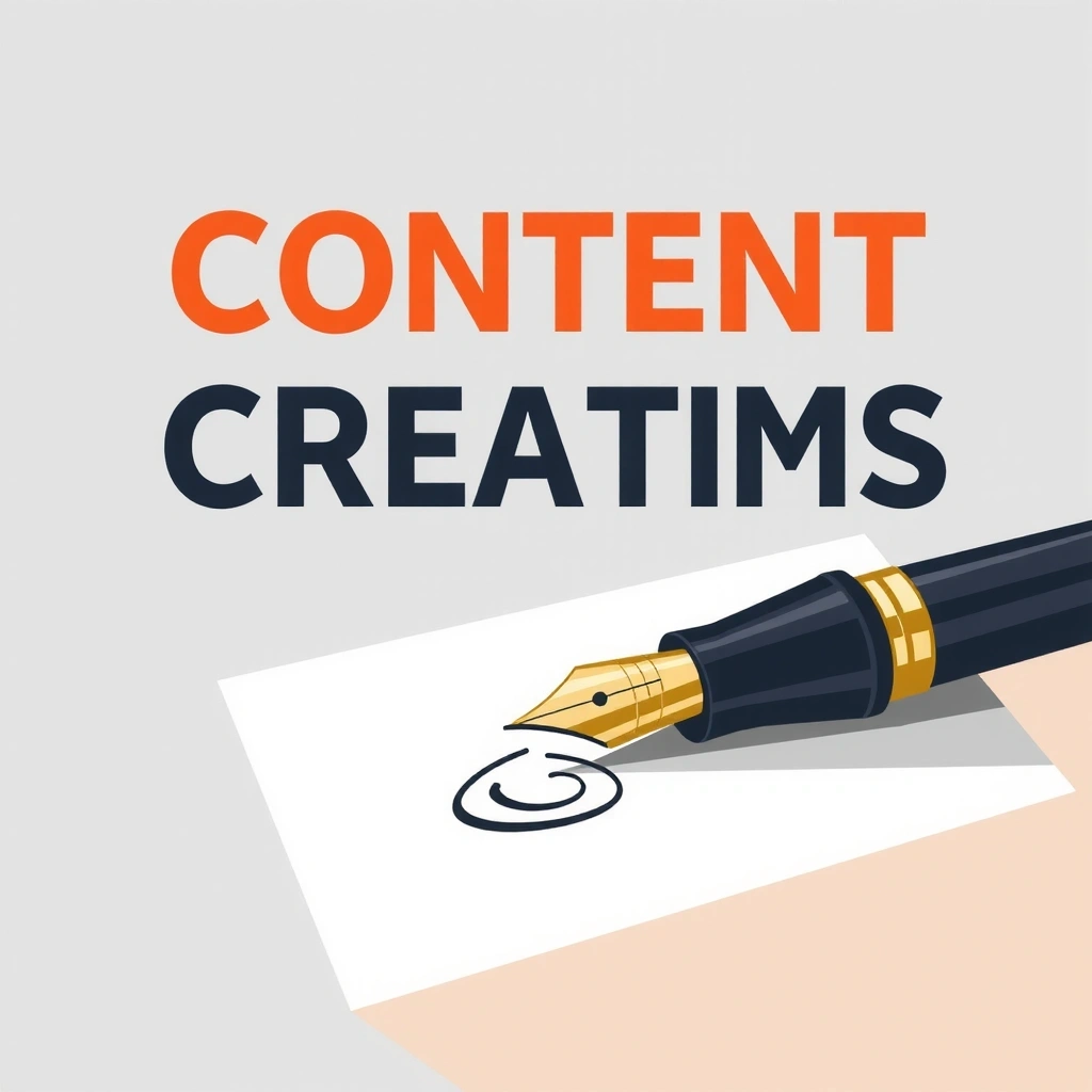 Ikona pera a papíru pro tvorbu obsahu