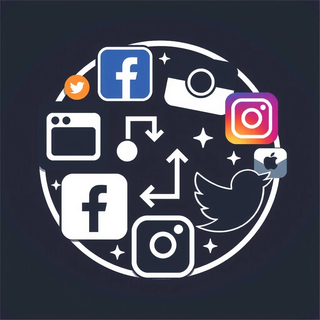 Ikona sociálních médií pro marketing