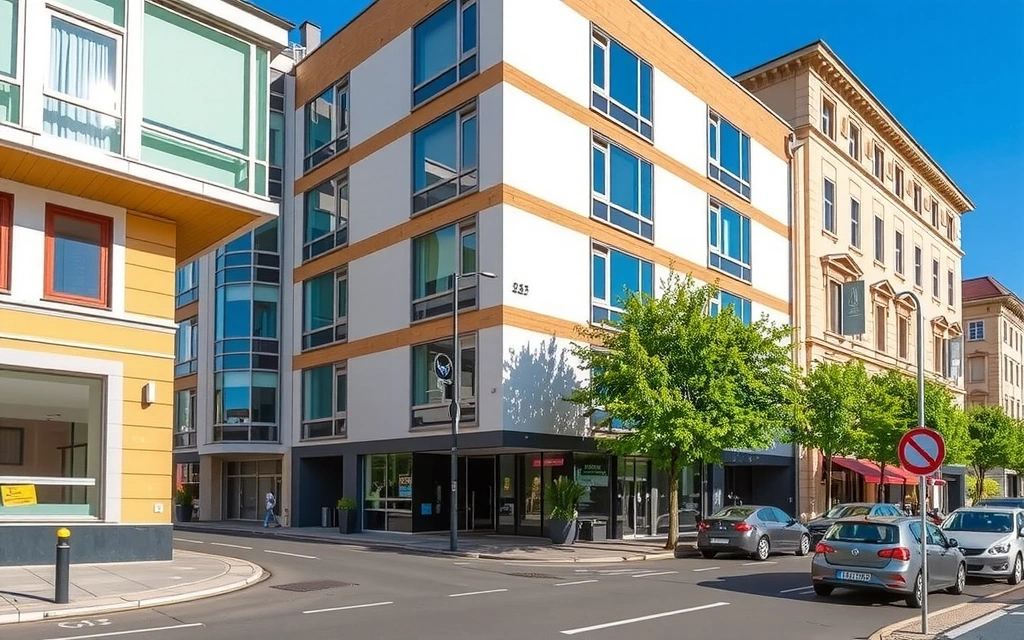 Pohled na budovu Brandwing z ulice