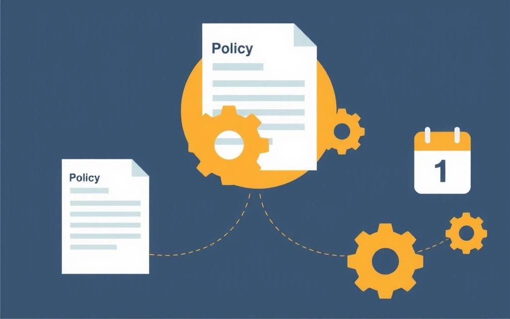 Ilustrace aktualizace dokumentů a změn zásad