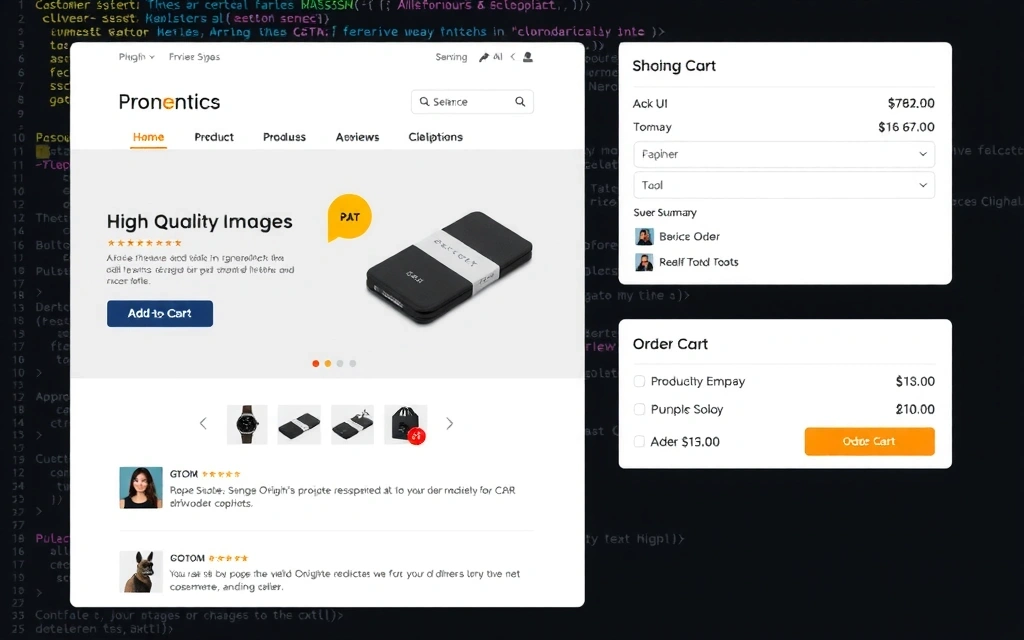 Vývoj e-shopu s ukázkou produktových stránek a košíku